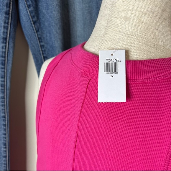 Fitted Sleeveless Rib-Knit Mini Dress size 2X - Picture 5 of 11